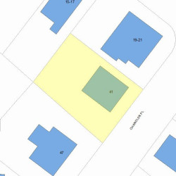 41 Chandler Pl, Newton, MA 02464 plot plan