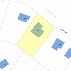 296 Waban Ave, Newton, MA 02468 plot plan