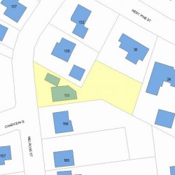 150 Melrose St, Newton, MA 02466 plot plan