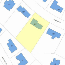 293 Hartman Rd, Newton, MA 02459 plot plan