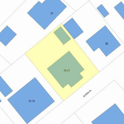 21 Alden Pl, Newton, MA 02465 plot plan