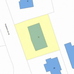 14 Chamberlain Rd, Newton, MA 02458 plot plan