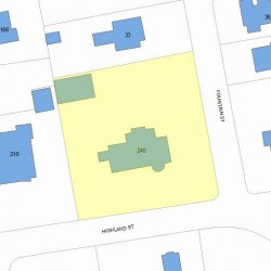 240 Highland St, Newton, MA 02465 plot plan