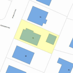 78 Falmouth Rd, Newton, MA 02465 plot plan