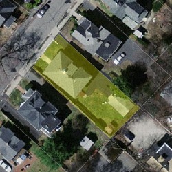 100 Floral St, Newton, MA 02461 aerial view