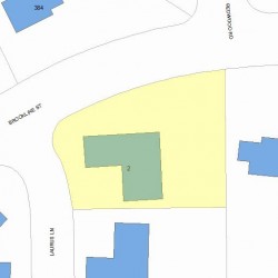 2 Laurus Ln, Newton, MA 02459 plot plan