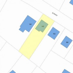 148 Elgin St, Newton, MA 02459 plot plan