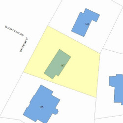 147 Brookline St, Newton, MA 02467 plot plan