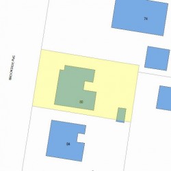 80 Brookside Ave, Newton, MA 02460 plot plan