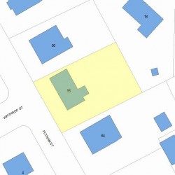 56 Putnam St, Newton, MA 02465 plot plan