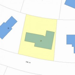 21 Fox Ln, Newton, MA 02459 plot plan