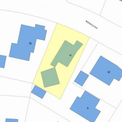 46 Berwick Rd, Newton, MA 02459 plot plan