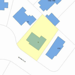 9 Bonmar Cir, Newton, MA 02466 plot plan