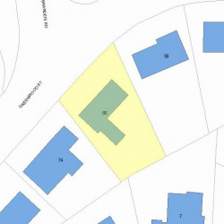 66 Greenwood St, Newton, MA 02459 plot plan