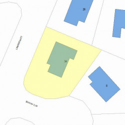 34 Langdon St, Newton, MA 02458 plot plan