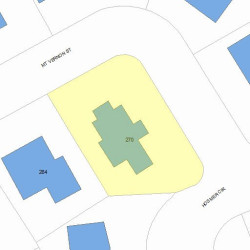 270 Mount Vernon St, Newton, MA 02465 plot plan