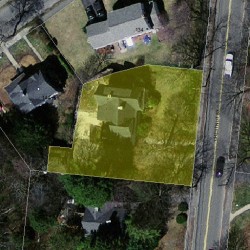 653 Chestnut St, Newton, MA 02468 aerial view