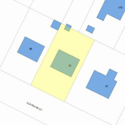 95 Cleveland St, Newton, MA 02465 plot plan