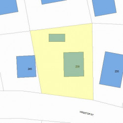 239 Webster St, Newton, MA 02465 plot plan