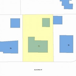 73 Elmore St, Newton, MA 02459 plot plan