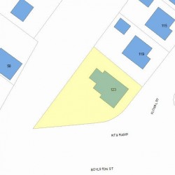 123 Floral St, Newton, MA 02461 plot plan