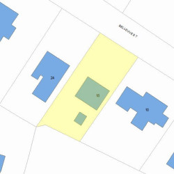 18 Bellevue St, Newton, MA 02458 plot plan