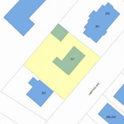 227 Linwood Ave, Newton, MA 02460 plot plan