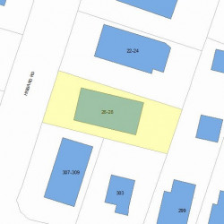 28 Hibbard Rd, Newton, MA 02458 plot plan