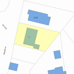 17 Harding St, Newton, MA 02465 plot plan