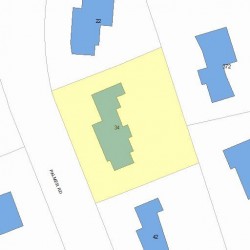 34 Palmer Rd, Newton, MA 02468 plot plan