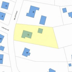 52 Williston Rd, Newton, MA 02466 plot plan