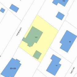 124 Sheridan St, Newton, MA 02465 plot plan