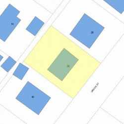 35 Grove St, Newton, MA 02466 plot plan