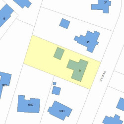 51 Holly Rd, Newton, MA 02468 plot plan