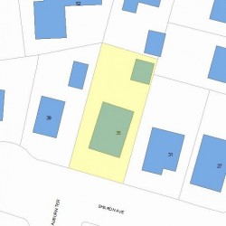 35 Sharon Ave, Newton, MA 02466 plot plan