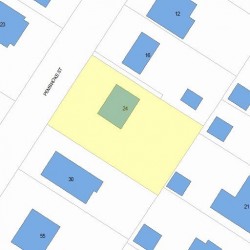 24 Pembroke St, Newton, MA 02458 plot plan