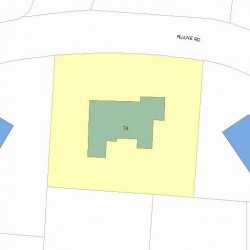 74 Ruane Rd, Newton, MA 02465 plot plan