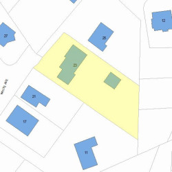 23 White Ave, Newton, MA 02459 plot plan