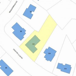 100 Country Club Rd, Newton, MA 02459 plot plan