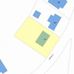 599 Chestnut St, Newton, MA 02468 plot plan