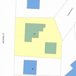 26 Wetherell St, Newton, MA 02464 plot plan