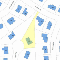 109 Lovett Rd, Newton, MA 02459 plot plan