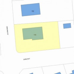 116 Harvard St, Newton, MA 02460 plot plan