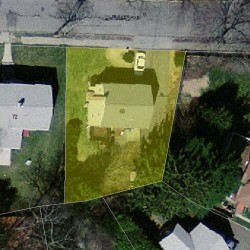 68 Parker Ave, Newton, MA 02459 aerial view