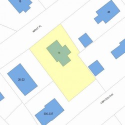 14 Minot Pl, Newton, MA 02460 plot plan