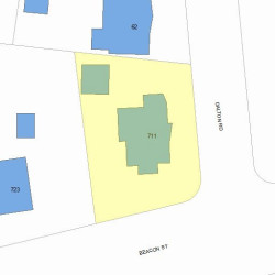 711 Beacon St, Newton, MA 02459 plot plan