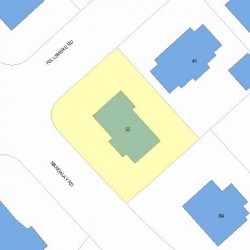 56 Mandalay Rd, Newton, MA 02459 plot plan