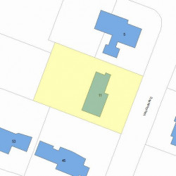 11 Vaughn Ave, Newton, MA 02461 plot plan