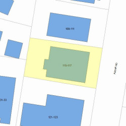 117 Adena Rd, Newton, MA 02465 plot plan