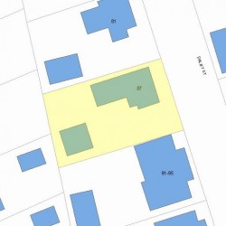 87 Dalby St, Newton, MA 02458 plot plan